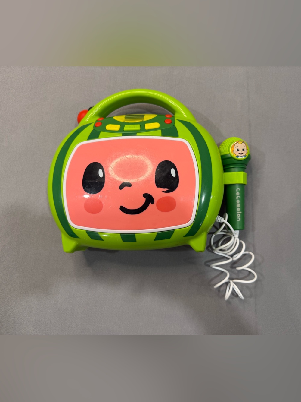 eKids Cocomelon Portable Karaoke System Green USB Input w/ Mic & Cable